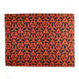 Red Orange Grey Hand Printed Canvas Place Mat Set, thumbnail 5 of 12