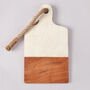 G Decor White Marble And Wood Chopping Board, thumbnail 2 of 5