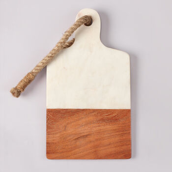 G Decor White Marble And Wood Chopping Board, 2 of 5