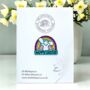 Happy Easter Bunny Paws Rainbow Enamel Pin, thumbnail 1 of 8