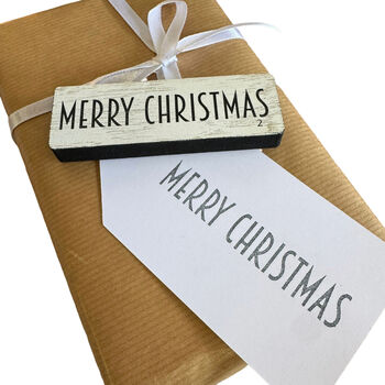 Large Merry Christmas Rubber Stamp For Crafting, 2 of 6