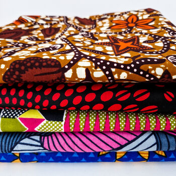African Print Cotton Fat Quarters Five Pack, 4 of 4