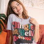 Jingle Bell Lockdown Women's Christmas T Shirt, thumbnail 4 of 6