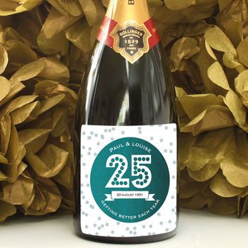 Personalised Anniversary Bubbles Labels, 2 of 7