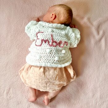 Personalised Baby Name Cardigan, 11 of 12