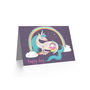 Unicorn Rainbow Reading Kids Birthday Child Kids Card, thumbnail 2 of 4