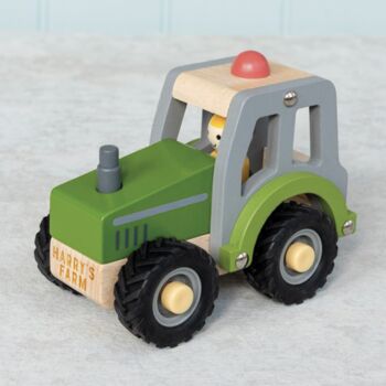 Personalised Wooden Push Tractor Toy, 3 of 5