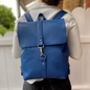 Royal Blue Leather Backpack, thumbnail 1 of 6