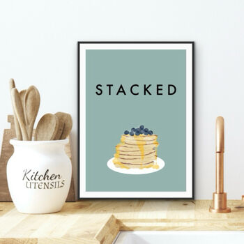 Stacked Pancakes Kitchen Print, 2 of 3