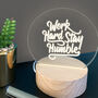Engraved 'Work Hard Stay Humble' Mini Desk Lamp, thumbnail 1 of 3