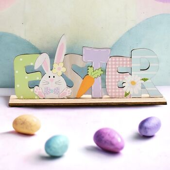 Small Wooden Easter And Spring Table Display Signs, 7 of 7