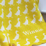 Personalised Knitted Duck Baby Blanket, thumbnail 10 of 12