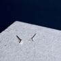 Mini Sterling Silver Triangle Stud Earrings, thumbnail 3 of 7