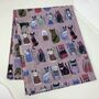 Colourful Fancy Cats Scarf, thumbnail 6 of 10