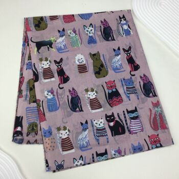 Colourful Fancy Cats Scarf, 6 of 10