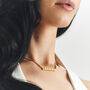 Personalised Sparkling Petite Cosmic Star Bar Necklace In Gold, thumbnail 6 of 11