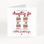 Personalised Christmas Card For Auntie Little Pudding Design, thumbnail 4 of 7