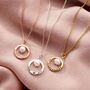 Mini Personalised Pearl And Circle Necklace, thumbnail 1 of 9