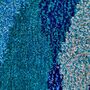 Handmade Tufted Blue Statement Circular Rug, thumbnail 5 of 12