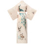 Silk Kimono Dressing Gown Royal Peacock | Pink, thumbnail 6 of 9