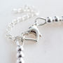 Personalised Silver Heart Clasp Bracelet, thumbnail 2 of 7