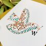 Personalised Luxury Handmade Dove Christmas Card, thumbnail 2 of 7