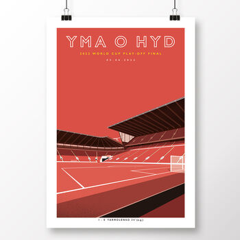 Wales Football Yma O Hyd Cardiff 2022 Poster, 2 of 8