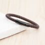 Personalised Men's Woven Brown Leather Bracelet, thumbnail 4 of 9