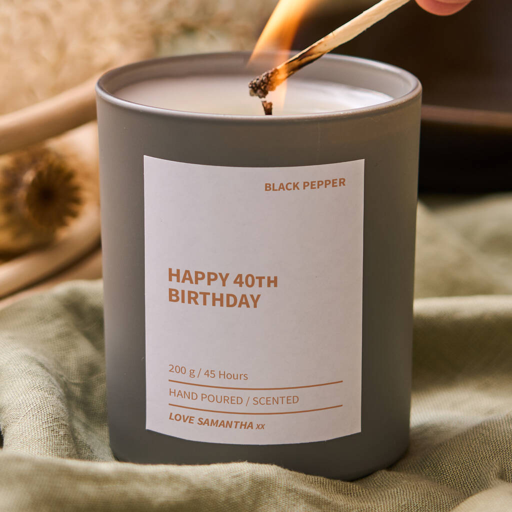 Personalised 40th Birthday Candle, 1 of 4