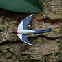 Swallow Bird Animal Brooch, thumbnail 1 of 4