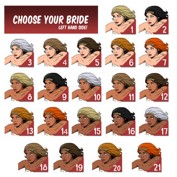 Personalised Comic Style Wedding Bride And Bride Print, 5 of 6