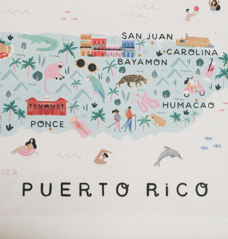 Puerto Rico Illustrated Map, 2 of 4