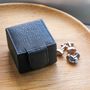 Personalised Leather Cufflink Jewellery Box, thumbnail 8 of 9