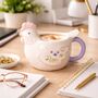Chicken Gifts Hen Shaped Ceramic Mug, thumbnail 1 of 7