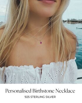 October Birthstone Rose Crystal Necklace, Birthday Jewellery, 2 of 7