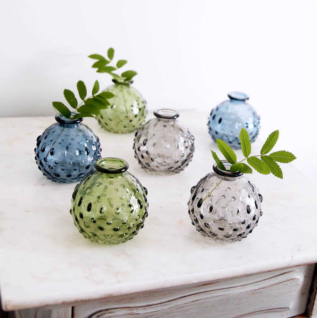Little Coloured Glass Bubble Vase