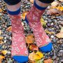 Men's Bamboo Socks Orange Winding Snakes, thumbnail 1 of 6