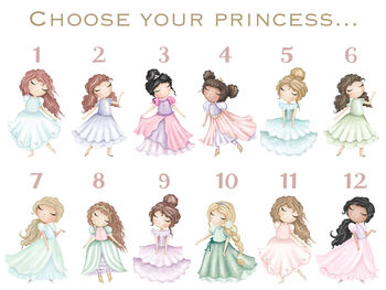 Personalised Princess Birthday Party Sign, 5 of 6
