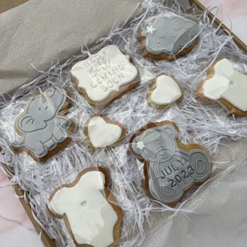 Baby Coming Soon Letterbox Biscuits, 6 of 6