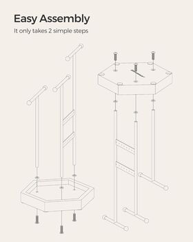 White Metal Wood Jewellery Display Tree Stand Hold, 11 of 12