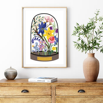 Spring Floral Bell Jar Print, 3 of 4