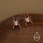 Sterling Silver Spider Drop Earrings, thumbnail 6 of 10