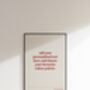 Personalised Quote Print Custom Text Gift, thumbnail 5 of 9