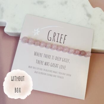 Grief Loss Bereavement Gift Bracelet Rose Quartz, 2 of 8