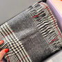 Personalised Houndstooth Gingham Reversible Woven Scarf, thumbnail 4 of 11