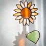 Sunflower Stem Stained Glass Everlasting Keepsake, thumbnail 1 of 7