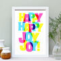 Happy Happy Joy Joy Bold Type Print, thumbnail 1 of 4