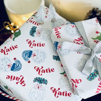 Santa Personalised Christmas Wrapping Paper, 8 of 11