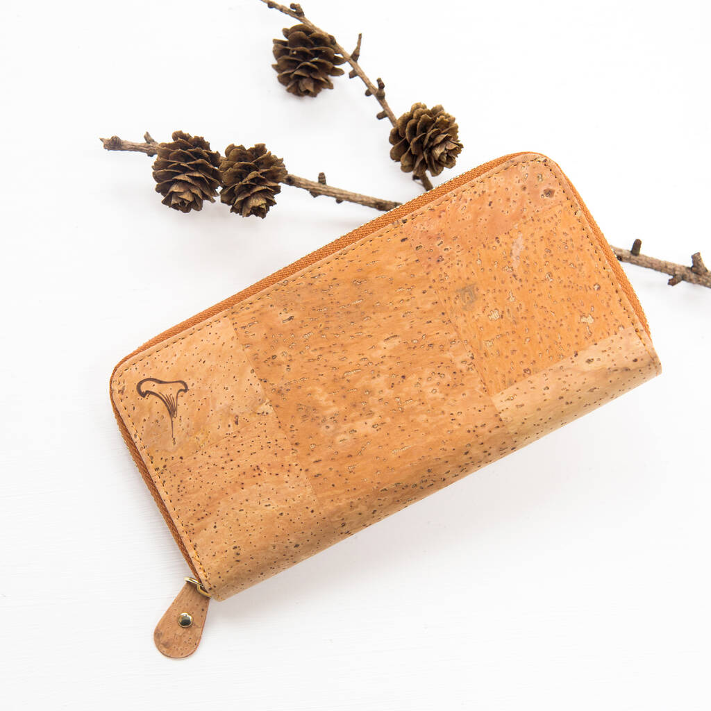 Women’s Zip Around Cork Purse By Yum Farm