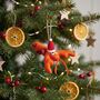 Festive Lobster Fair Trade Handmade Christmas Felt, thumbnail 5 of 6